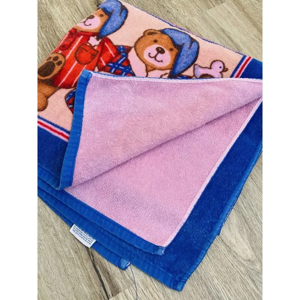 Vintage BARTH & DREYFUSS The Bathworks Kids Bear Sleepy Bath Towel Bedtime Child